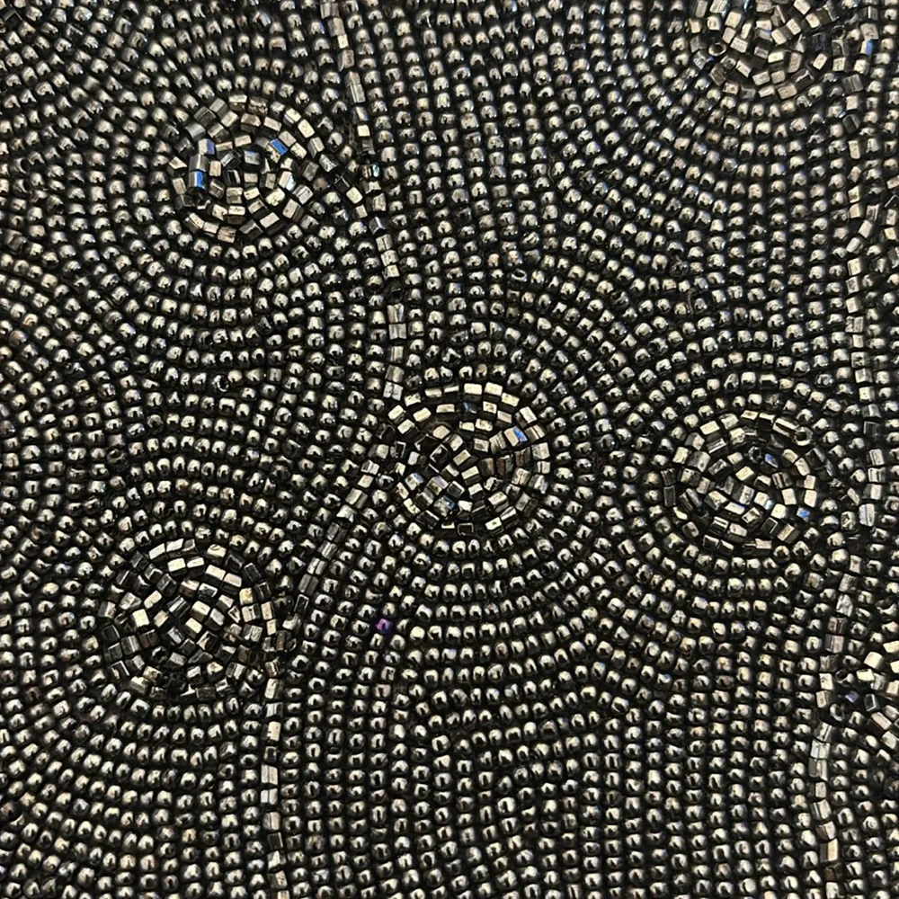 Vintage Debbie‎ 60s Bag Black Hand Made Beaded  Purse Elegant Black